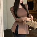 Damen Langarmoberteil mit asymmetrischem Schnitt und elegantem Detail