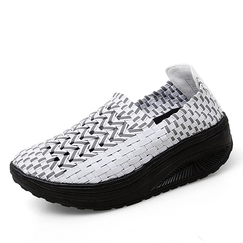 Damen Sportliche Slipper mit atmungsaktivem Netzgewe und rutschfester Sohle