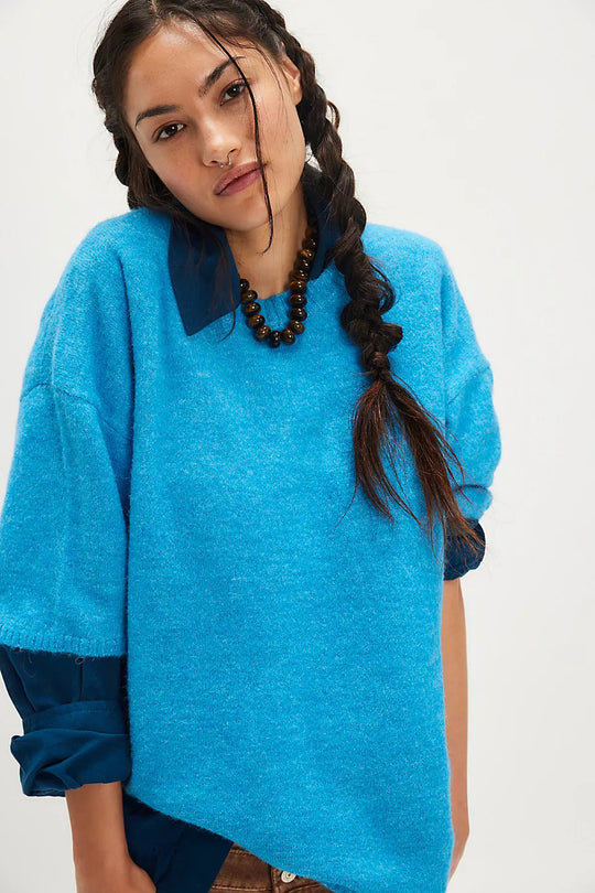 Damen Stylish halbtransparentes Sweatshirt mit Spitze und lässigem Schnitt R&B