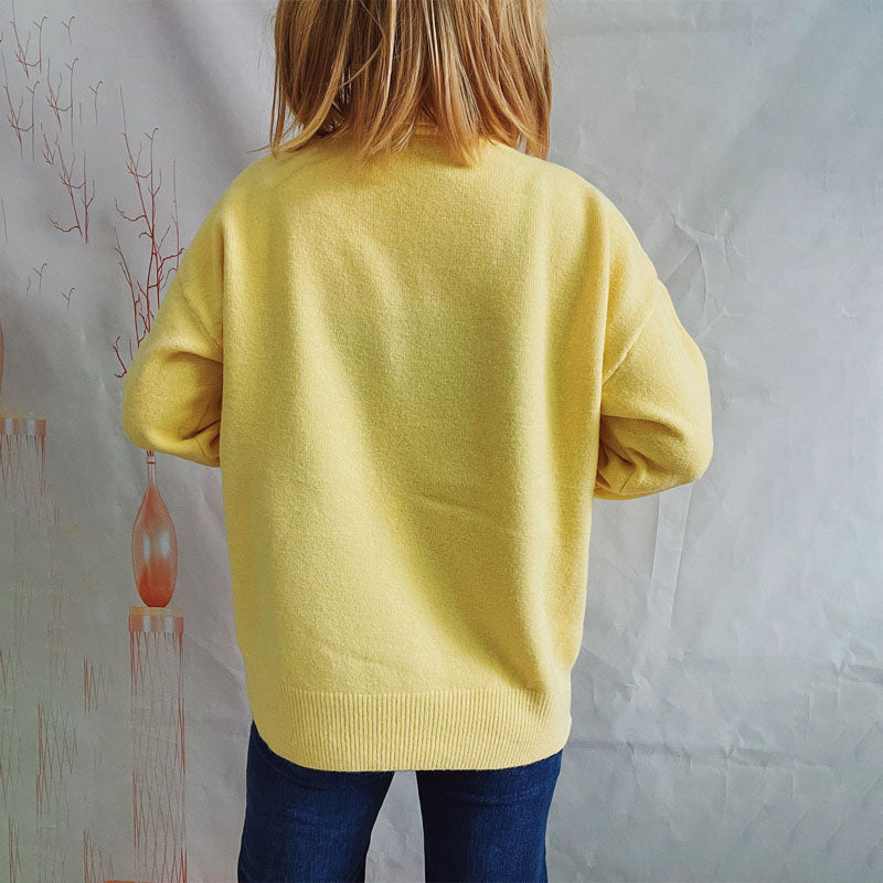 R&B | Einfarbiger Warmer Strickpullover Für Alltag