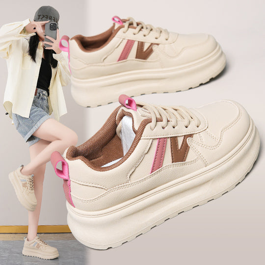Damen modische Sneaker mit plateauartiger Laufsohle und atmungsaktivem Obermaterial R&B