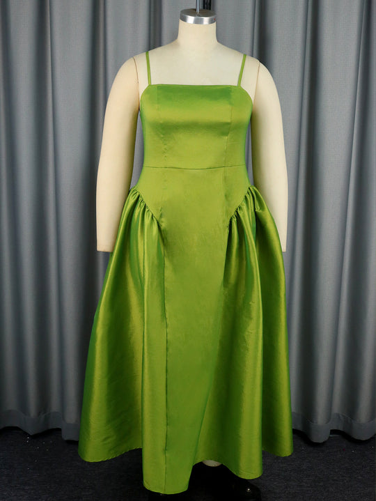 Damen Elegantes A-Linien Maxikleid mit großzügigem Rock R&B