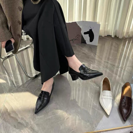 Damen elegante Slingback-Pumps mit spitz zulaufendem Design und dekorativem Riemen R&B