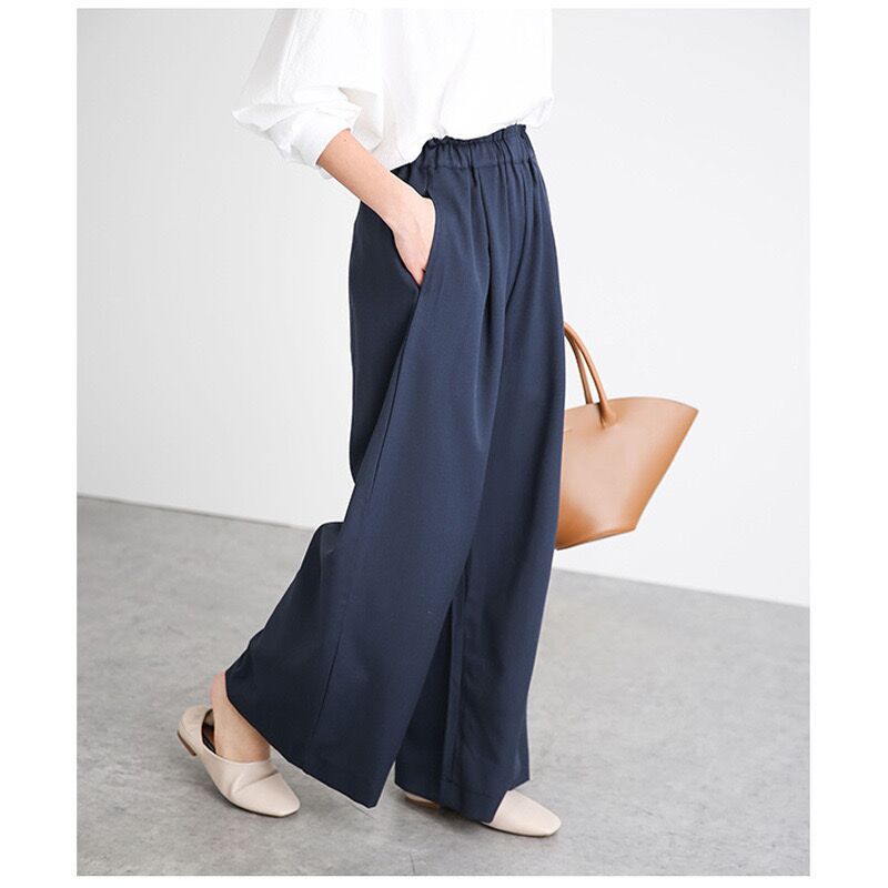 Damen Weite Sommerhose mit modischem Schnitt und hohem Bund R&B