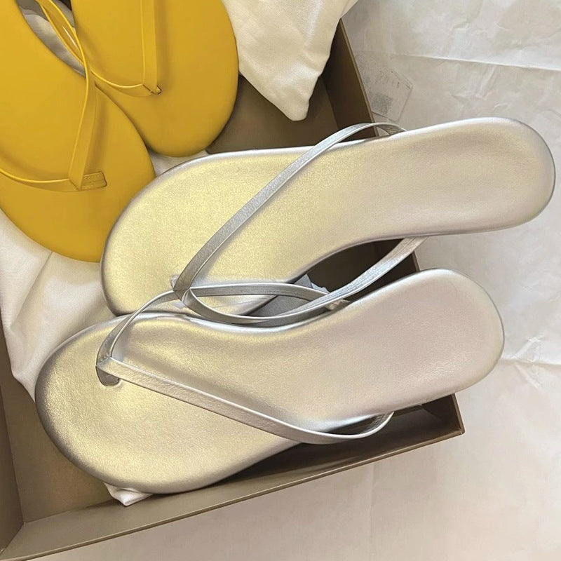 Damen Zehentrenner-Sandalen mit ergonomischem Fußbett und flexiblen Riemen R&B