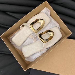 Damen Plateau-Pantoletten mit dekorativem metallischen Schnallen-Design und rutschfester Sohle R&B