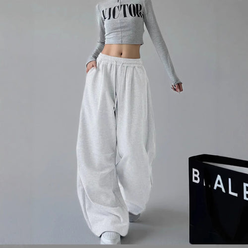 Damen Bequeme weite Jogginghose mit elastischem Bund und praktischen Taschen R&B