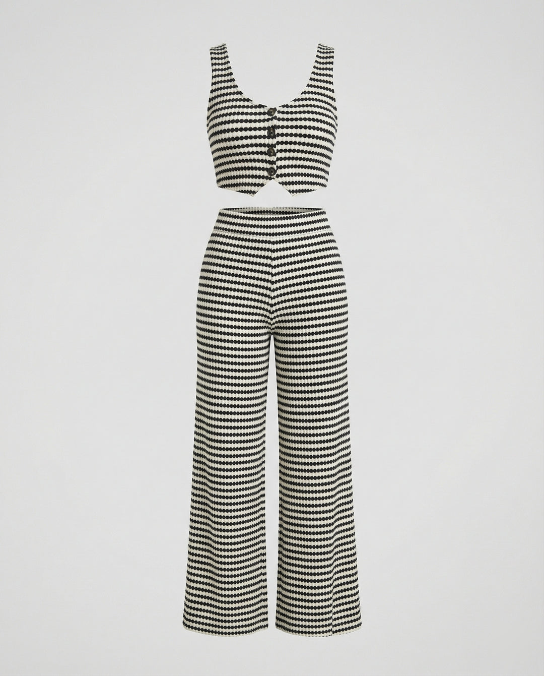 Damen Zweiteiler Set Strick Crop