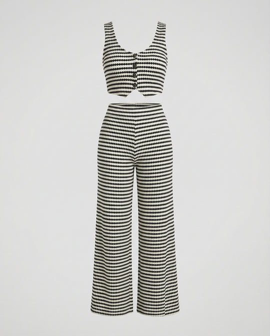 Damen Zweiteiler Set Strick Crop