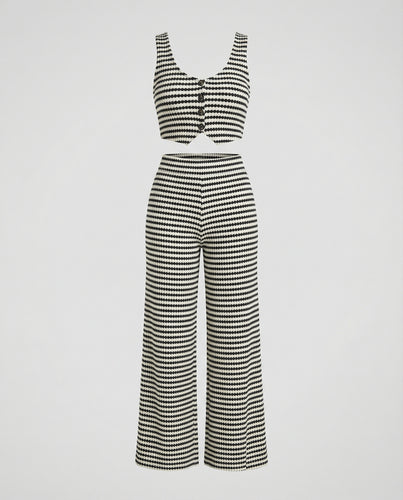 Damen Zweiteiler Set Strick Crop