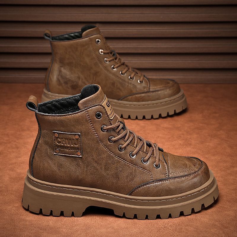 Damen Robuste Lederstiefeletten mit rutschfester Profilsohle und Warmfutter R&B