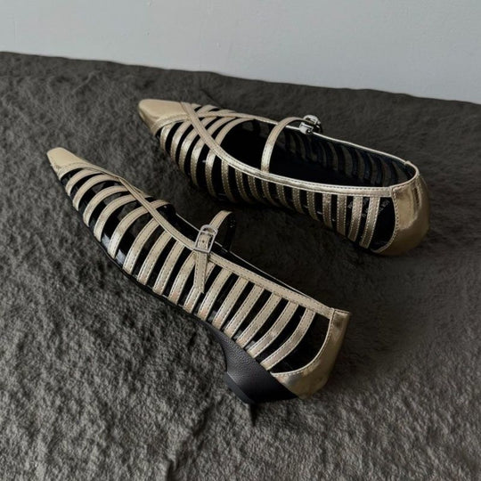 Damen Riemchen Ballerinas mit transparentem Design R&B