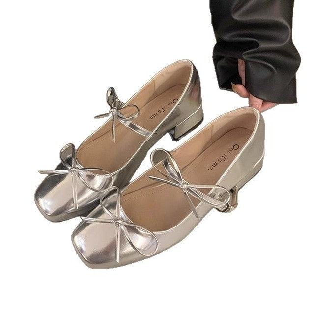 Damen elegante und bequeme Ballerinas mit dekorativem Schleifendetail R&B
