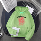 Damen Kapuzensweater mit kreativem Spinnenmotiv