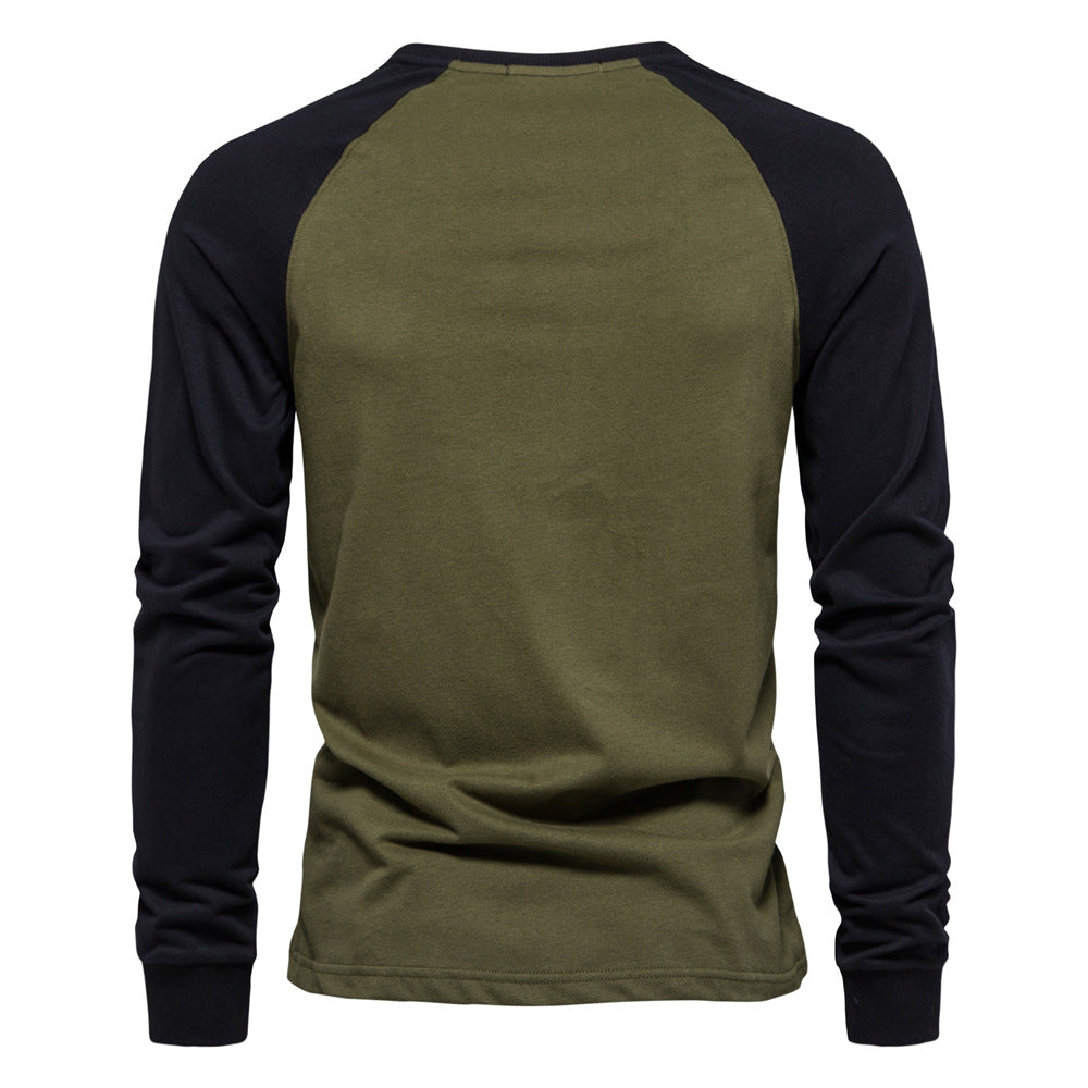 Herren Langarmshirt mit markantem Raglan-Design