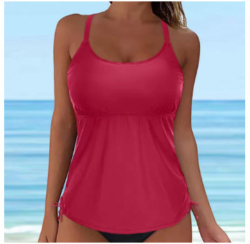 Damen lässiges Tankini-Oberteil mit Schnürung R&B