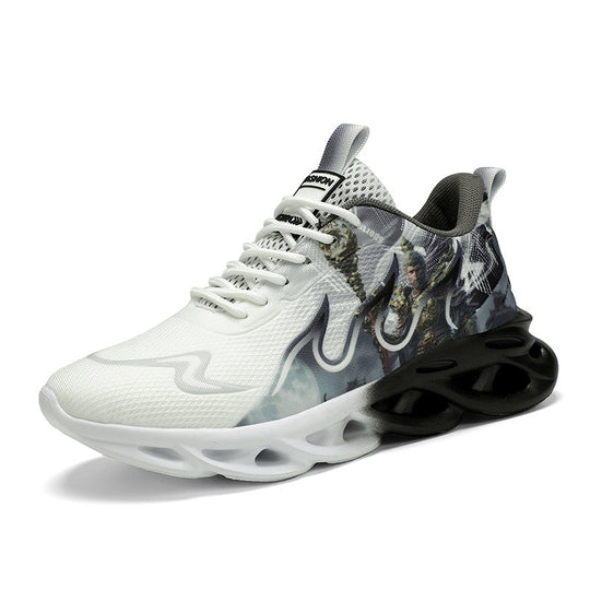 Damen Sportliche Sneaker mit futuristischem Grafikdesign R&B
