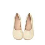 Damen Komfortable Ballerinas mit elegantem, glänzendem Obermaterial