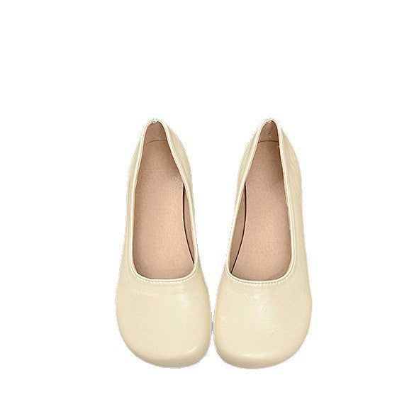 Damen Komfortable Ballerinas mit elegantem, glänzendem Obermaterial