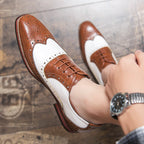 Damen elegante Brogues aus hochwertigen Leder mit klassischem Design R&B