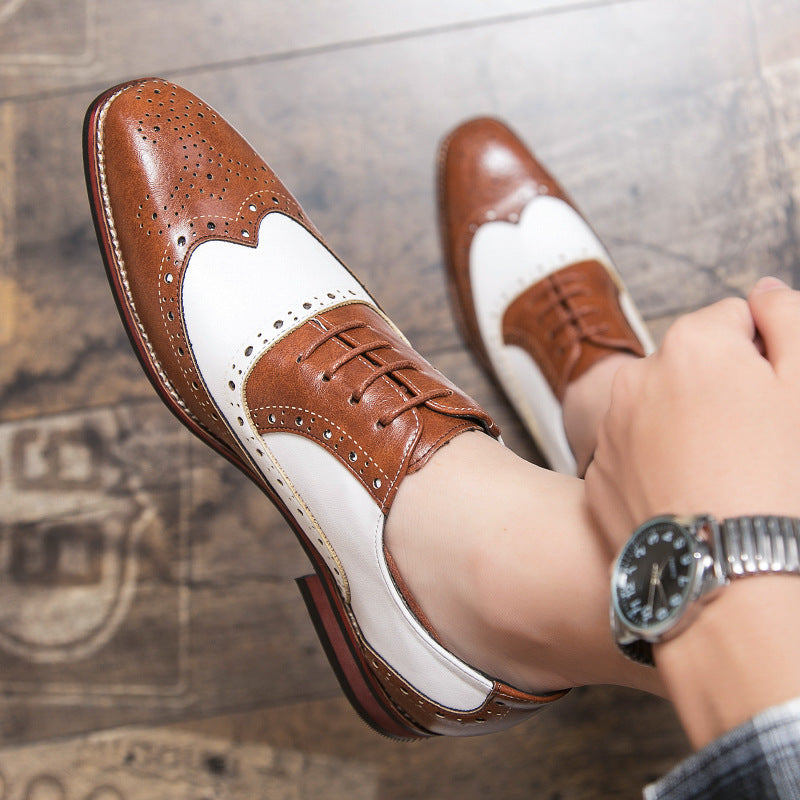 Damen elegante Brogues aus hochwertigen Leder mit klassischem Design R&B