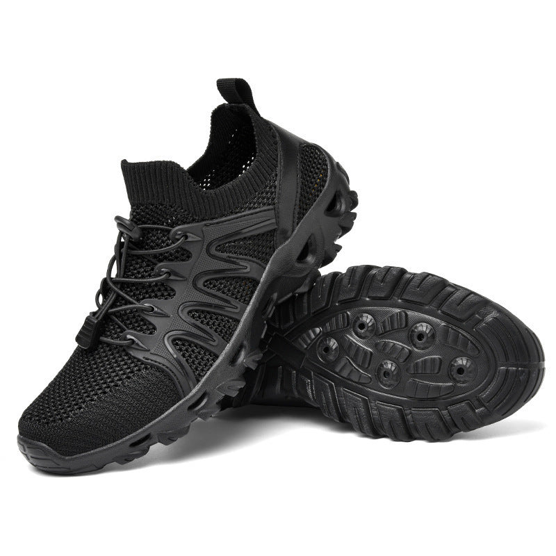 Damen Atmungsaktive Sportschuhe mit elastischem Schnürsystem und rutschfester Sohle R&B