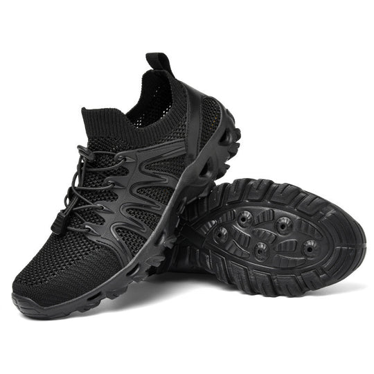 Damen Atmungsaktive Sportschuhe mit elastischem Schnürsystem und rutschfester Sohle R&B