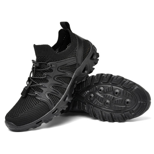 Damen Atmungsaktive Sportschuhe mit elastischem Schnürsystem und rutschfester Sohle R&B