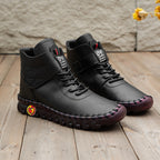 Damen klassische Schnürstiefel mit funktionalem Design und hochwertiger Lederausstattung EB