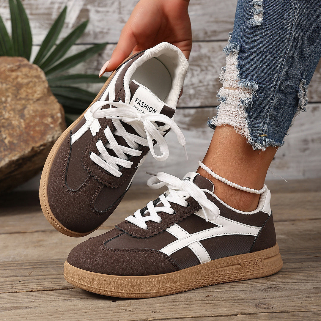 Damen Sneakers im Retro-Design mit hochwertiger Schnürung R&B