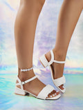 Damen komfortable Sandalen mit dekorativem Knoten-Design R&B