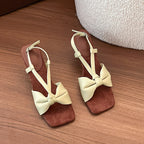 Damen Sling-Sandalen mit dekorativem Knotendesign und elegantem Absatz R&B