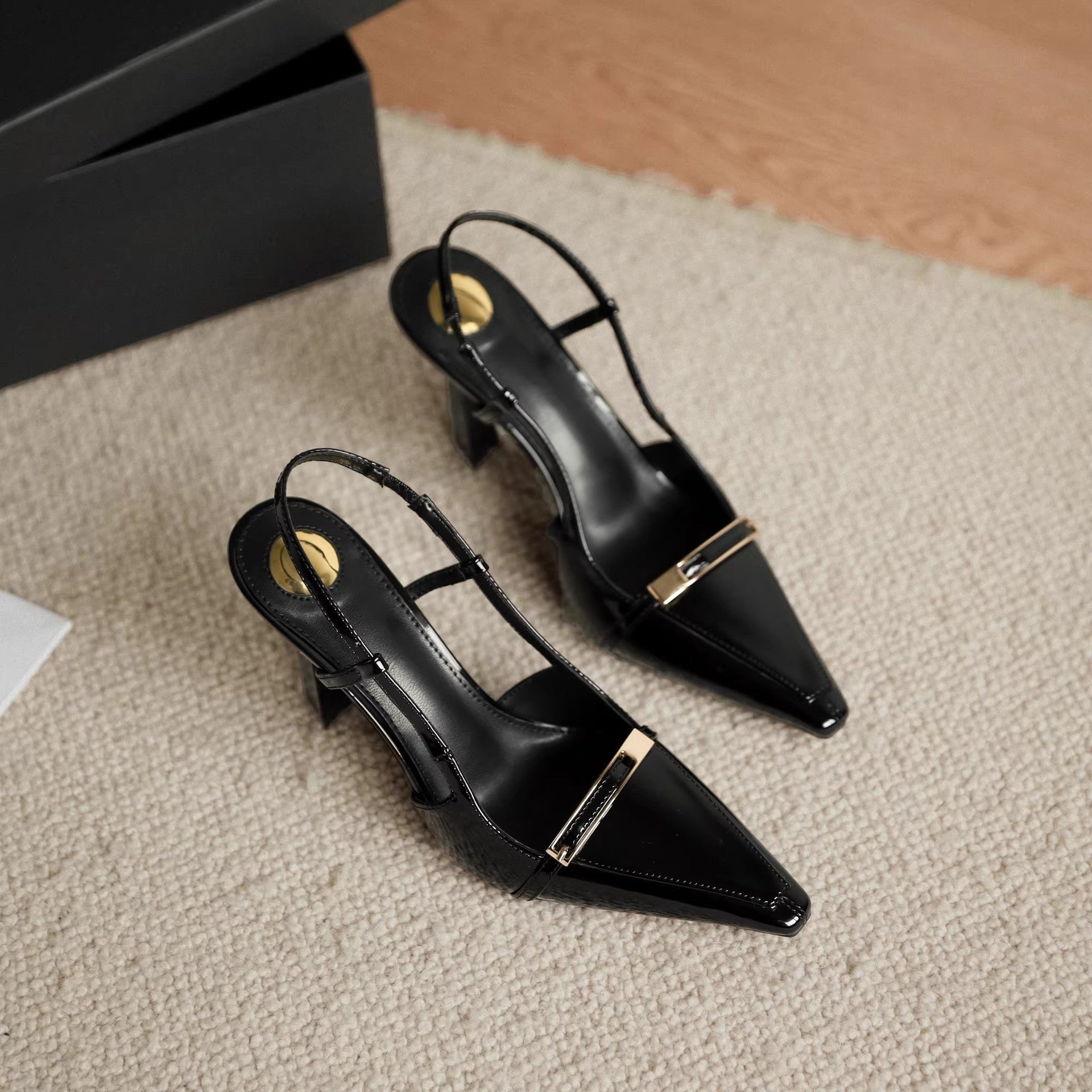 Damen elegante Slingback-Pumps mit schickem Schnallenverschluss R&B