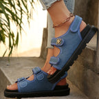 Damen Komfortable Sandalen mit verstellbarem Riemendesign R&B