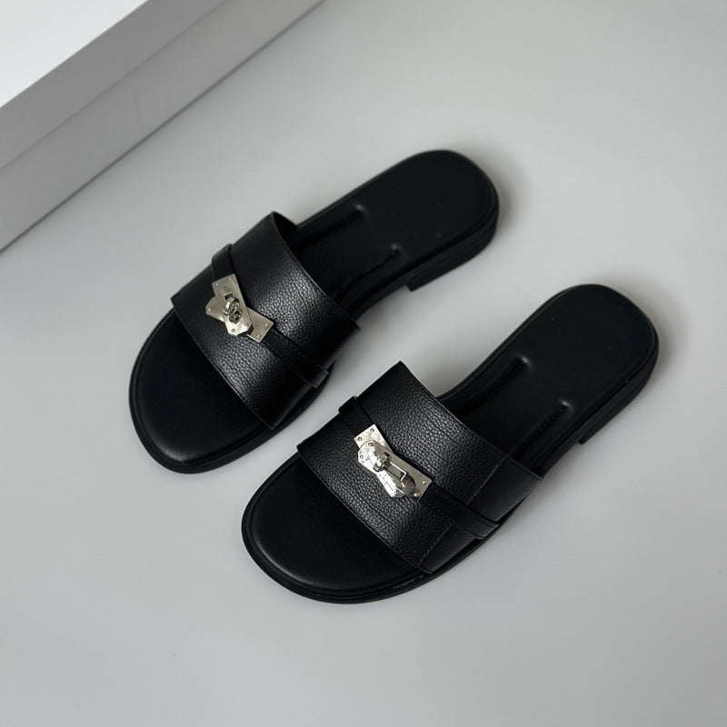 Damen Elegante und bequeme Sandalen mit modischem Schnallen-Detail