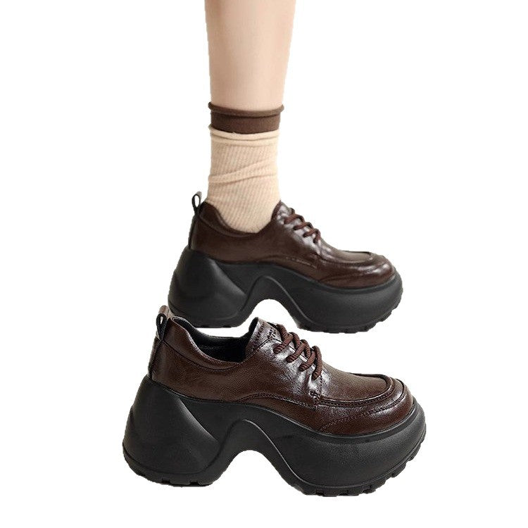 Damen Trendige Chunky Schnürschuhe mit ausgeprägter Sohle