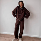 Damen Urbanes Relaxed-Fit Freizeit-Set aus weichem Material