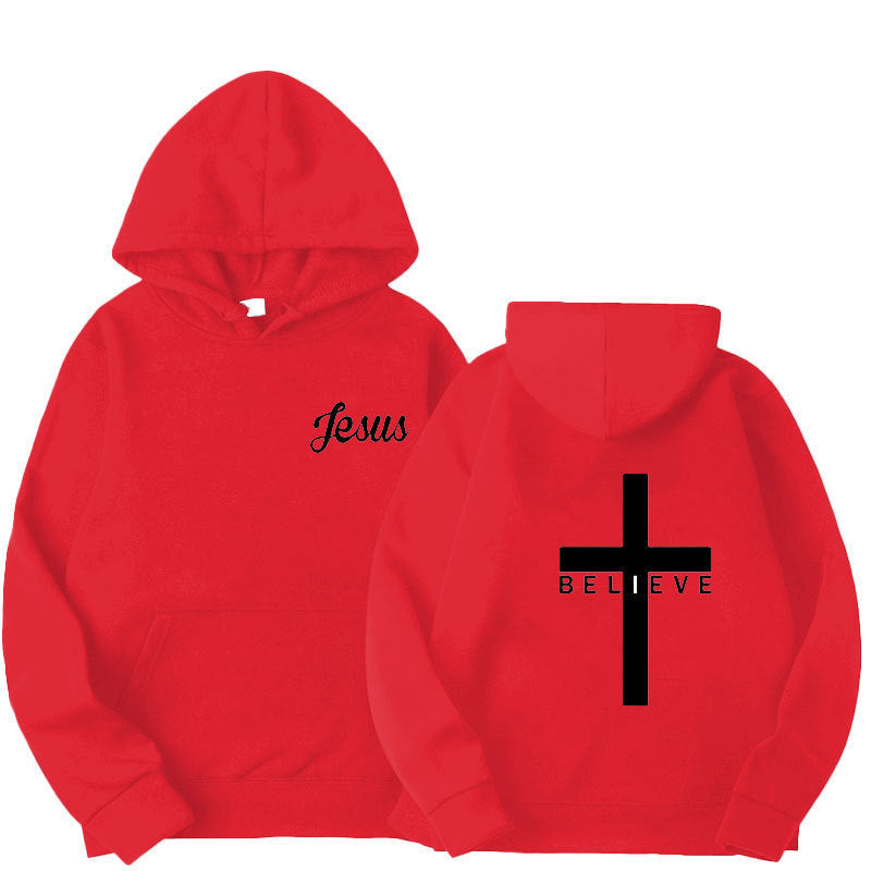 Damen Kapuzenpullover mit motivierendem Glaubensdesign und bequemer Passform R&B