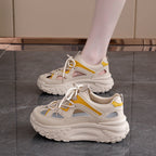 Damen Sneakers mit sportlichem Design und atmungsaktiven Mesh-Einsätzen R&B