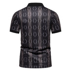 Herren Poloshirt mit einzigartigem grafischen Muster und modernem Kragen