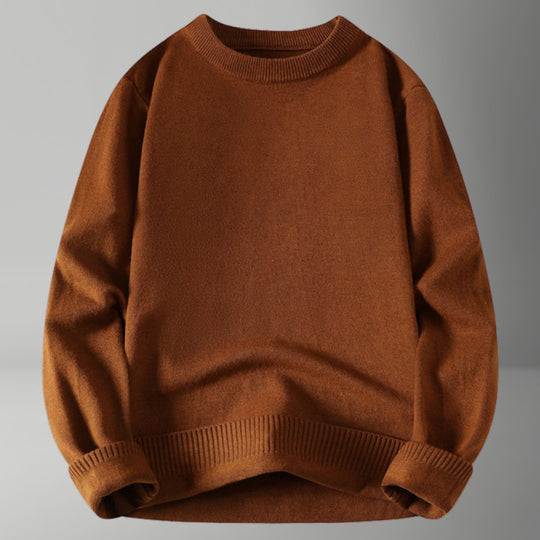 Damen bequemer und eleganter Rundhalsausschnitt Pullover R&B