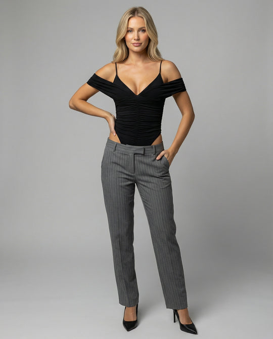 Damen Elegantes Cut-Out Bodysuit R&B