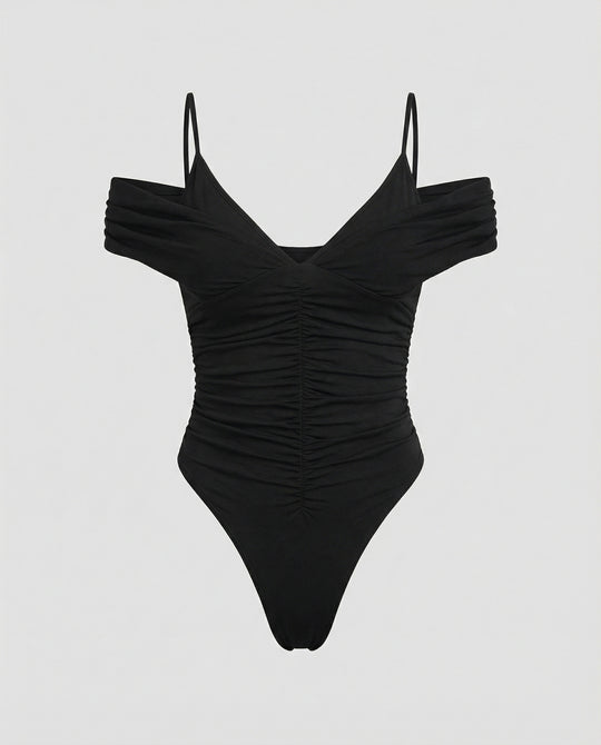 Damen Elegantes Cut-Out Bodysuit R&B