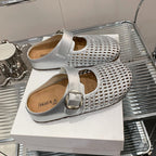 Damen Komfortable Riemchen-Clogs mit atemberaubendem Strickdesign