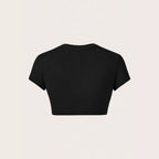 Damen Crop-T-Shirt mit kreativem unvergesslichem Statement R&B