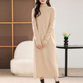 Damen Elegantes Strickkleid mit Rollkragen und Oversized-Schnitt