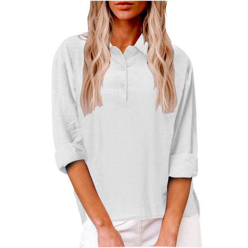 Damen Strickbluse mit Knopfdetail und lässigem Schnitt R&B