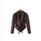Damen Bikerblazer mit Schnürdetails