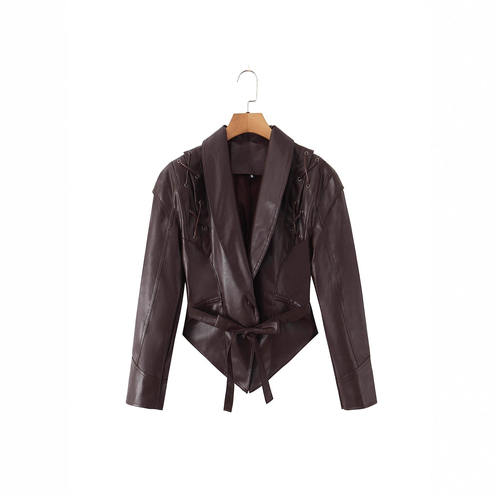 Damen Bikerblazer mit Schnürdetails