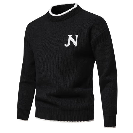 Herren Strukturierter Strickpullover mit Rundhalsausschnitt R&B